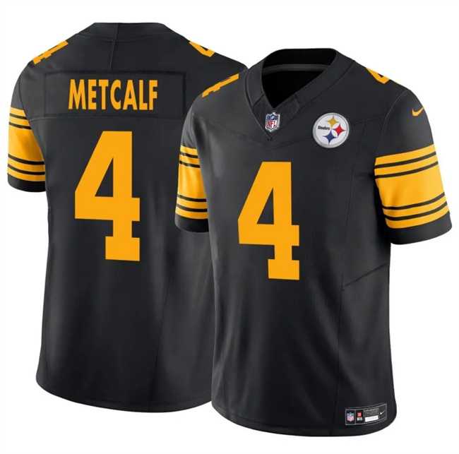 Men & Women & Youth Pittsburgh Steelers #4 DK Metcalf Black 2025 F.U.S.E. Color Rush Vapor Untouchable Limited Stitched Jersey->pittsburgh steelers->NFL Jersey